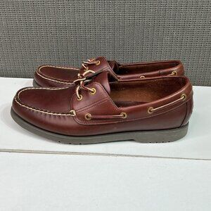 Rockport Mens Leather Brown Boat Shoes Size 12M